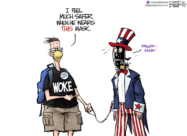Masks and Wokeness by Nate Beeler, Counterpoint